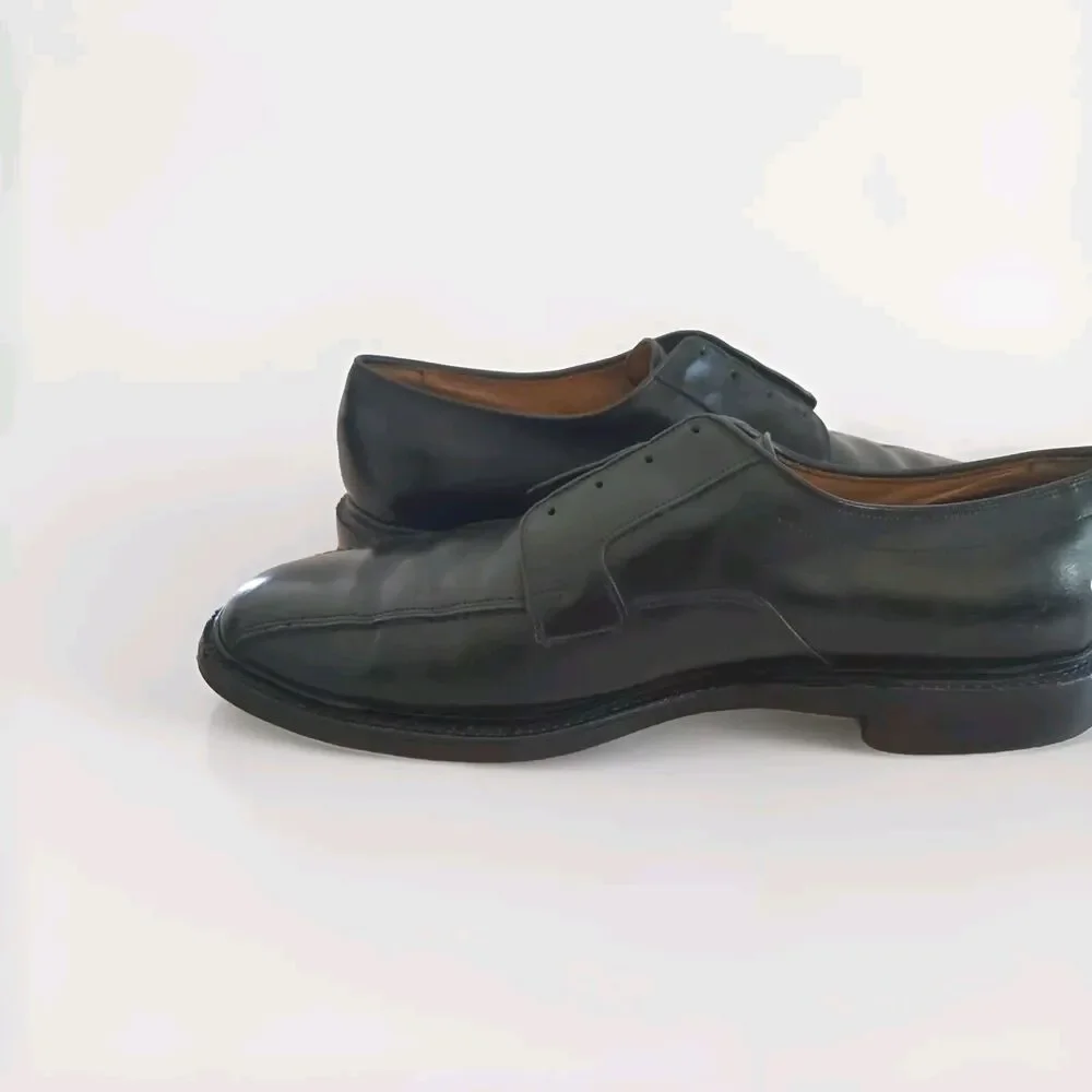 Allen Edmonds Hillcrest Derby Black Dress Shoe Mens 13D  Bicycle NO LACES